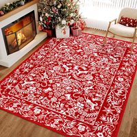 Nouveau tapis de Noël en velours cristal, durable et résistant aux taches, pour table basse, canapé et chambre à coucher