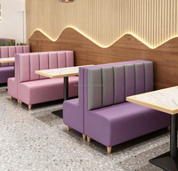 Mobilier commercial personnalisé pas cher pour hôtel, sectionnel, intérieur, imperméable, en bois et cuir, pour café et restaurant