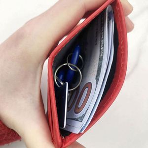 Porte-cartes de crédit et de visite en cuir PU avec fermeture éclair, motif et logo personnalisables, protection RFID premium, design minimaliste, grande capacité - Product Image 2