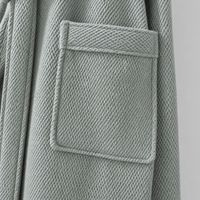 Peignoir en coton gaufré 100 % personnalisé avec logo, blanc, unisexe, pour hôtel et spa, doux, absorbant, respirant, à capuche