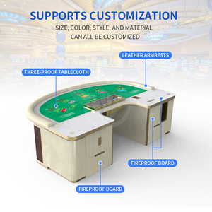 Mesa <span class=keywords><strong>de</strong></span> Baccarat Inteligente RFID Personalizada OEM YH con Dispensador <span class=keywords><strong>de</strong></span> Cartas Electrónico, Doble Monitor y Pantalla <span class=keywords><strong>de</strong></span> Mapa, Fieltro Verde, Lujo para Casino - Product Image 5