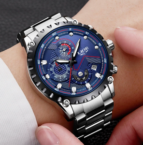 Reloj de Cuarzo para Hombre LIGE 9821, Último Modelo, de Lujo, Buena Calidad, Diseño Moderno, Precio Bajo, Multicolor, Elegante, Multifunción, con Correa de Acero Inoxidable - Product Image 6