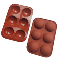 Moule à gâteau DIY 6 moules en Silicone Semi-ronds, moule à chocolat