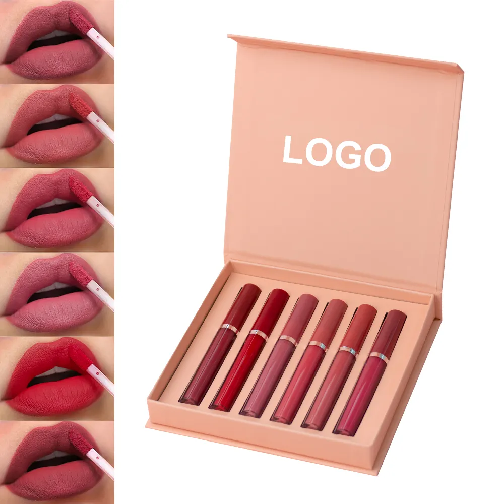 Matte Liquid Lipstick Set Waterproof Lip Makeup for Girls Women Multi Colors Lip Gloss Kit Moisturizing Long Lasting Lipsticks