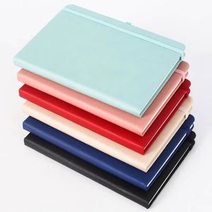 Promotional Gift A4 A5 A6 Leather <b>Notebook</b> UV Logo <b>Dotted</b> Inner Page Binding Elastic Strap for Business - Product Image 1