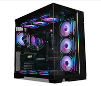 Caja de PC para Juegos al por Mayor, Boitier PC MicroATX ATX E ATX, 9 Ventiladores de 120 cm, Tarjeta Gráfica de 430 mm, Chasis de Escritorio Multi Disco Duro OEM