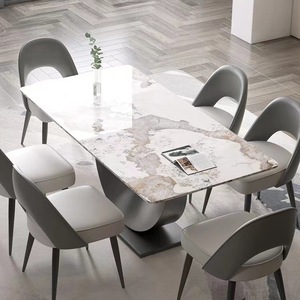 Mesa de Comedor Rectangular de Acero al Carbono Estilo Italiano Minimalista Delifeng, Mueble Multifuncional de Lujo para el Hogar - Product Image 3