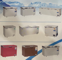 Congélateur horizontal à porte simple de 350 litres, congélateur commercial en acier inoxydable adapté aux restaurants et aux hôtels