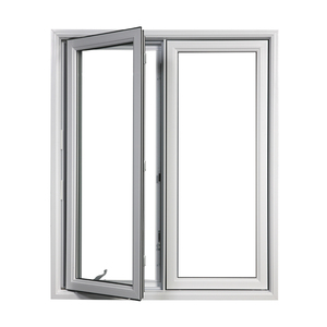 Fenêtre à battant en PVC standard européen, abordable, résistante aux chocs, <span class=keywords><strong>double</strong></span> <span class=keywords><strong>vitrage</strong></span> trempé, renforcée en acier, fenêtres en PVC - Product Image 4