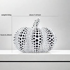 Escultura Moderna de Puntos de Polka Dot Kangning, Adornos de Calabaza con Puntos para Halloween, Acción de Gracias, Bodas, Decoración de Sala de Estar, Diseño Avanzado - Product Image 1
