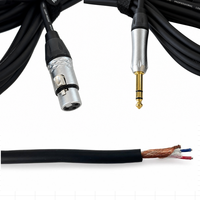 Câble de microphone XLR mâle-femelle OEM CH-R018 en tweed avec blindage spiralé, gaine en PVC et conducteur en cuivre sans oxygène