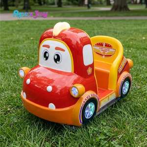 รถสวิงไฟฟ้าไฟเบอร์กลาสแบบหยอดเหรียญสำหรับเด็ก รูปทรงรถดับเพลิงไดโนเสาร์ขนาดเล็ก พร้อมหน้าจอ LCD MP5 ขนาด 11 นิ้ว เหมาะสำหรับห้างสรรพสินค้าและเกมเซ็นเตอร์ - Product Image 1