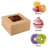 Boîte de tranches de gâteau en gros emballage de biscuits beignets boîte de papier pliante facile emballage de tasse de gâteau Offres Spéciales boîtes de pâtisseries de boulangerie
