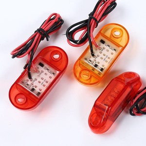 Luce di posizione laterale ambra rossa 2.5 "2 diodi ovali a LED per camion rimorchio - Product Image 2