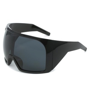 Tendance 2024 Uv400 une pièce enveloppante Logo personnalisé concepteur en gros coupe-vent Y2k lunettes surdimensionnées grandes lunettes de soleil 2024 - Product Image 6