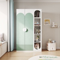 121361 Quanu Nouveauté Armoire de rangement pour vêtements d'enfants 3 portes Armoire en tissu sur mesure Design