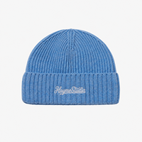 Gorro de Punto Acanalado de Color Sólido de Lujo al por Mayor, Gorro de Invierno Clásico Suave con Bordado Personalizado, Unisex para Esquí