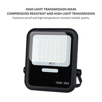 Projecteur Solaire de Sécurité à Haute Puissance KCD 50W 100W 200W, LED Extérieure Rechargeable avec Télécommande, Lumière Inondation pour Stade Solaire