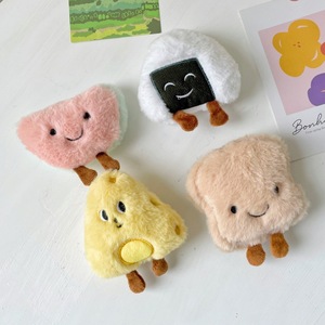 Venta al por mayor de juguetes masticables para perros personalizados dibujos animados lindo huevo escalfado pan bola de arroz suave duradero interactivo chirriante pequeño juguete de peluche para mascotas - Product Image 1