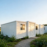 Maison conteneur modulaire en acier à double aile extensible de 20/40 pieds, design ferme, pour isolation, usage scolaire et résidentiel