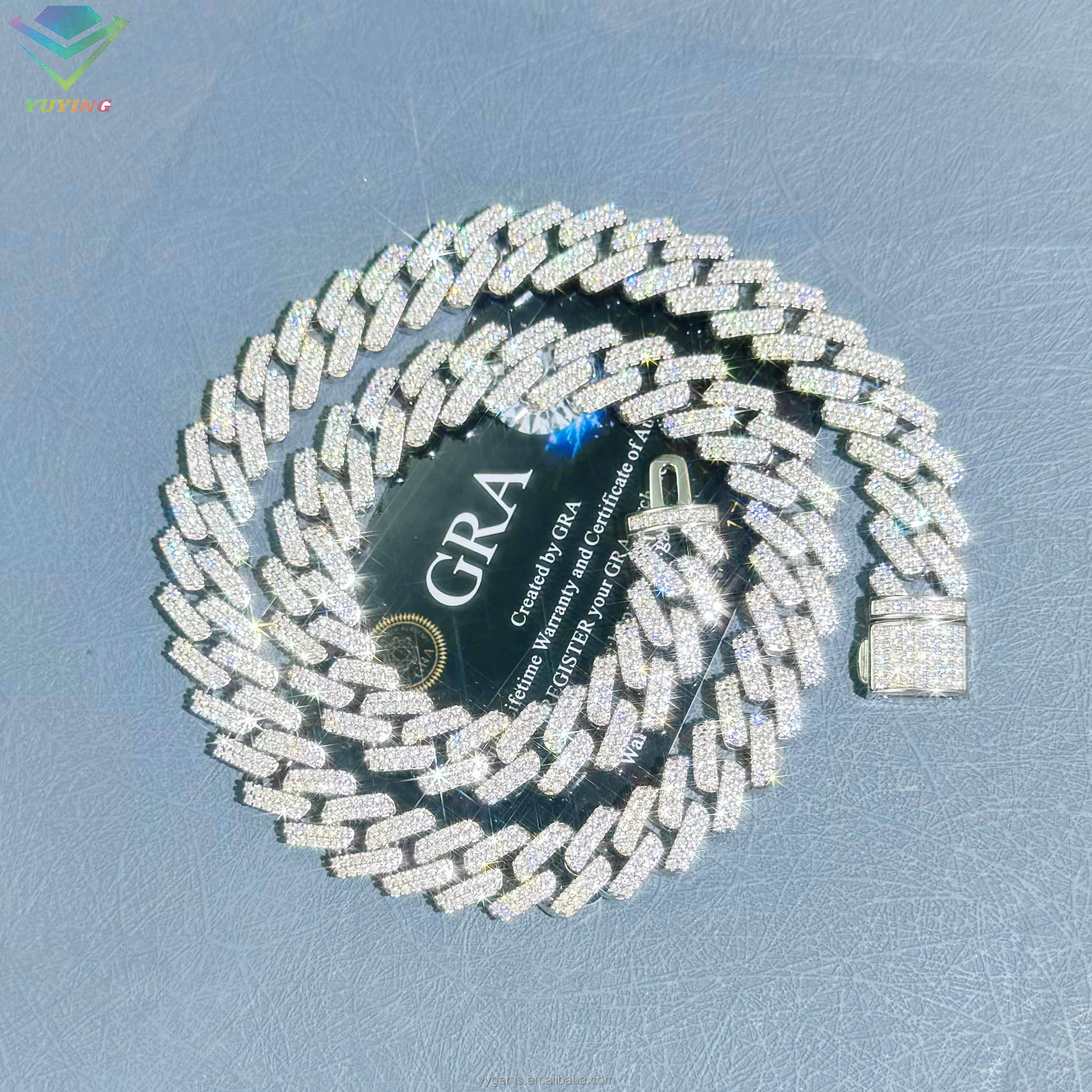 Chaîne diamantée 13 mm-2 rangs