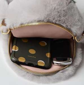 Bolso de Peluche de Conejo al por Mayor, Bolso Colorido de Moda, Lindo Bolso de Mano de Peluche de Conejo con Cadena Metálica, Regalo para Niñas - Product Image 6