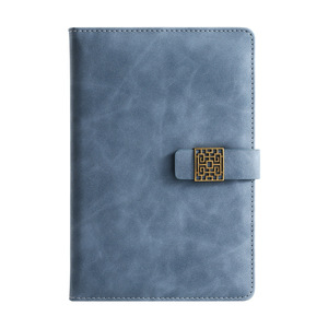 Ensemble de carnets de notes en cuir PU A5 épaissi, reliés par fil, avec papier de qualité supérieure, pour réunions d'affaires, avec logo - Product Image 5
