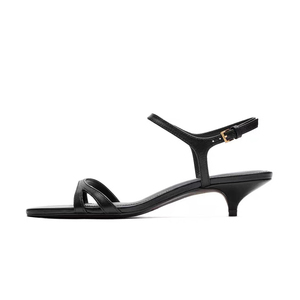 Sandali da Donna 2026 Nuovi Estivi Autunnali Neri Semplici in Pelle con <span class=keywords><strong>Tacco</strong></span> Sottile e <span class=keywords><strong>Basso</strong></span>, Traspiranti, con Rialzo Interno, Ideali per Matrimoni - Product Image 6