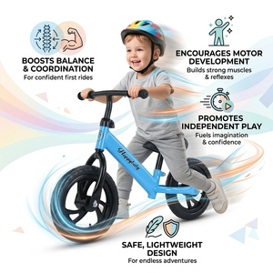 Nouveau vélo d'équilibre en acier de 12 pouces à bas prix avec cadre entièrement amorti, vitesse unique, sans pédales, capacité de charge de 75 kg pour les enfants de 2 à 5 ans - Product Image 4