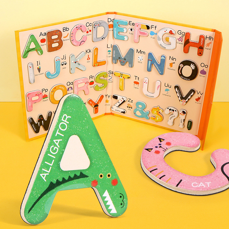 Baby Letter Recognition Matching Magnetic Jigsaw