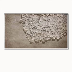 Art mural abstrait texturé de grande taille en toile acrylique Wabi-Sabi fait main contemporain, décoration intérieure de luxe pour salon - Product Image 6