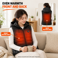 Gilet chauffant électrique personnalisé avec logo, gilet matelassé chauffant multi-zones avec ajustement réglable pour femmes et hommes