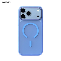 Coque de téléphone VAWI B554 avec cadre métallique pour appareil photo, magnétique 2400GS, toucher mat, dos en PC pour iPhone 15 16 17 18 Pro Max