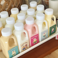 Plastic Flesverpakking 350Ml 500Ml Groente-En Fruitgisting Drinken Citroenenzym Drinksapbakjes