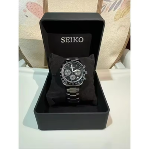 Nuevo Reloj Cronógrafo de Lujo para Hombre Seiko, Cuarzo No Mecánico con Correa de Acero Inoxidable, Grosor de Caja de 5 mm, Esfera con Indicadores - Product Image 4