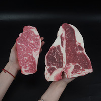 Model Tulang Rusuk Sapi Tiruan Panjang untuk Steak Wagyu, Steak T-Bone, Bahan Busa untuk Halloween Natal