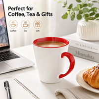 Taza de Café Cónica de 12oz, Dos Tonos, Interior y Asa de Color, Impresión Personalizada, Antiderrames, Apta para Lavavajillas, para Regalos Empresariales al por Mayor