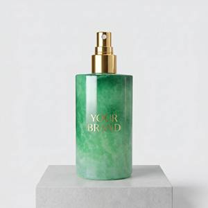 Bouteille de parfum Usine Directe Offres Spéciales Jade Vert Émeraude Verre Rond Bouteilles de Soins de la Peau Diffuseur 100ml Bouteille de Parfum - Product Image 1
