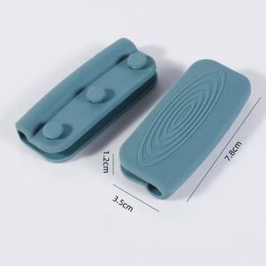 Juego de 2 protectores de silicona ecológicos para mangas de ollas y sartenes, resistentes al calor, modernos, sencillos y antideslizantes para utensilios de cocina. - Product Image 2