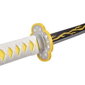 Espada metálica en miniatura sin pulir de <span class=keywords><strong>Zenitsu</strong></span> Agatsuma del anime japonés "Demon Slayer" de 45 cm con funda. - Product Image 6