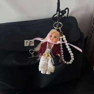 Porte-clés poupée miniature mignonne, pendentif de poupée à habiller tendance, accessoire de sac adorable, cadeau ludique pour enfants et filles - Product Image 4