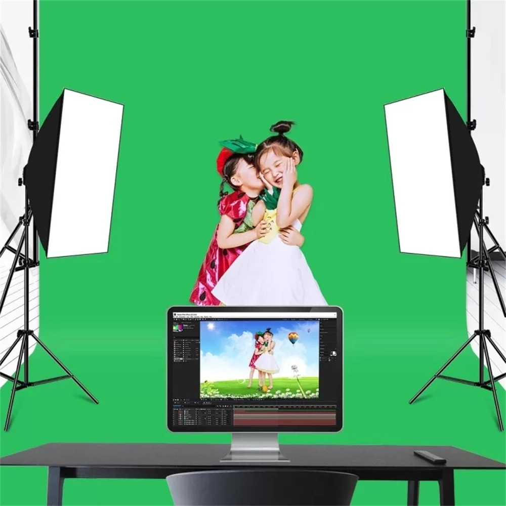 JUNNX Custom Polyester Red Blue White Gray Green Screen Backgrounds Photography Back Ground Photo Studio Backdrop Greenscreen