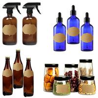 Autocollants en papier kraft vierge personnalisé, étiquette autocollante pour emballage cadeau, pour bouteille, 50 pièces