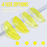 Prothèses auto-adhésives professionnelles pour rehaussement de cils, 4 paires, vente en gros, marque privée, tiges pour rehaussement de cils
