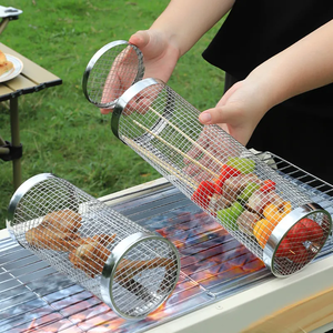 金属バーベキューシリンダーフィルターバスケットポータブルステンレス鋼 - Product Image 1