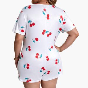 Pijama Enterizo de Mujer Tallas Grandes con Estampado de Corazones, Mono Personalizado de San Valentín, Pijama Oversize para Chicas, Ropa de Estar por Casa Sexy - Product Image 2