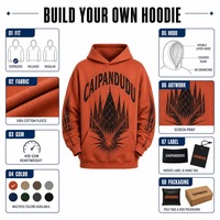 Sweat-shirt à capuche uni pour homme, coupe classique, manches longues, 100% coton, personnalisable avec broderie