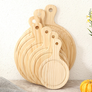 Bandeja Redonda de Madera para Pizza de 6, 7 y 9 Pulgadas con Asa para Servir Café y Té en Hoteles - Product Image 4