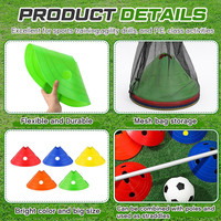 Conos de Fútbol Jumbo al por Mayor, Conos de Agilidad para Entrenamiento Deportivo con Bolsa de Malla para Niños y Adultos, Equipo de Entrenamiento Deportivo