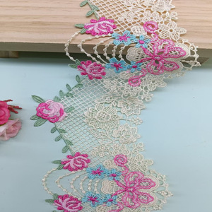 Retro <strong>Large</strong> <strong>Bow</strong> Water-soluble Embroidered Lace DIY Handmade Clothing Dress Lace Trim - Product Image 5
